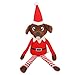 PUPROAR Pooch on a Perch Christmas Elf Dog Toy Cute Plush Squeaky Crinkle Toy Pet Holiday Stocking Stuffer for Puppies - Image 3