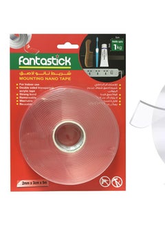 Fantastick 1-Piece Double Sided Washable Nano Tape 2mmx3cmx5m Size  - Image 1
