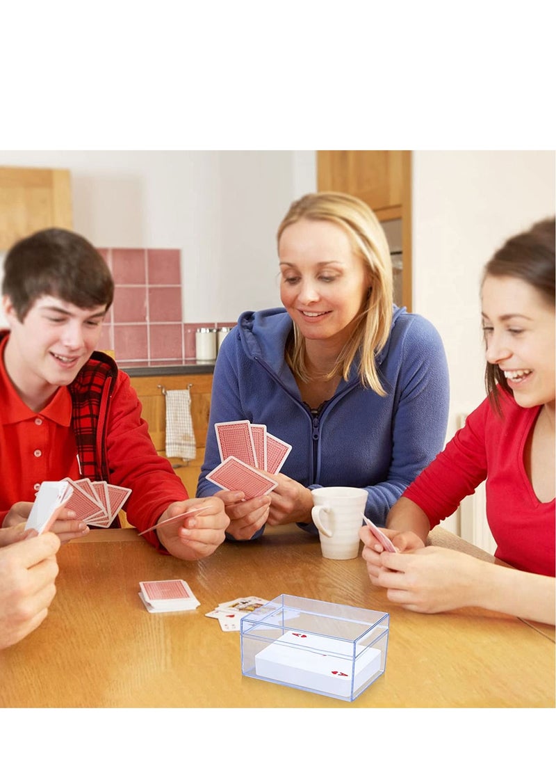 Excefore Playing Card Deck Cases, 4PCs Plastic Empty Boxes Holder, Game Organizer, Clear Case with Snap Closed for Gameing 3.9x2.7x2 inch (Not Included Card)  - Image 3