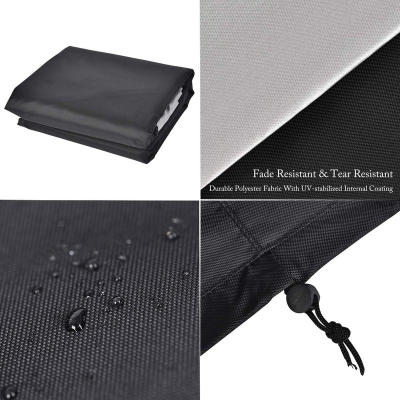DD TK Outdoor Patio Furniture Covers 210D Oxford Polyester Black Large Size Rectangular Sectional Furniture Set Covers Fits Sofa Cover Waterproof,Anti-UV (242 * 162 * 100CM) - Image 5