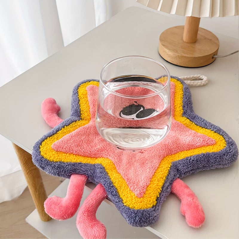 Green Star Shaped Washcloth Polyester Cartoon Design For Kitchen Bathroom Hand Wash - Image 2