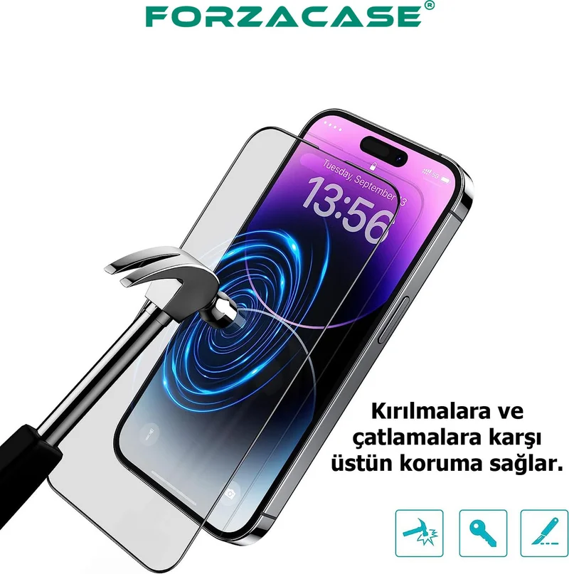 Forzacase Fully Covering Tempered Screen Protector with Frame Compatible with Xiaomi Mi 11 Lite - FC003