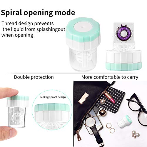 Lamoutor 8Pcs Manually Contact Lens Washer Cleaner Plastic Lens Cleaner Case Random Color - Image 4
