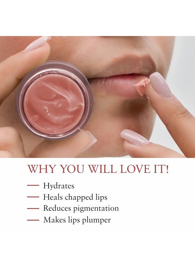 Just Herbs Ayurvedic Rose Lip Mask, Balm For Dark, Dry & Pigmented Lips - Vegan Lip Mask For Men & Women 15Gm  - Image 3
