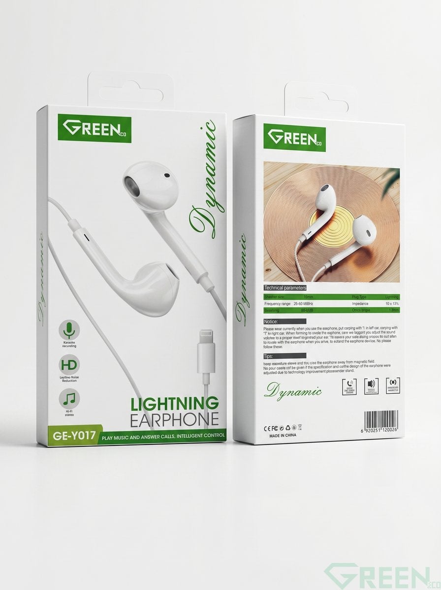 غرين Green Earphone Lightning