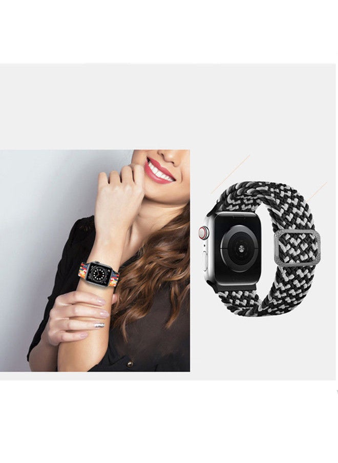 ISank - Nylon Solo Loop Strap Compatible with Apple Watch 45/44/42mm SE /Series 7/6/5/4/3/2/1 Colorful - Image 1