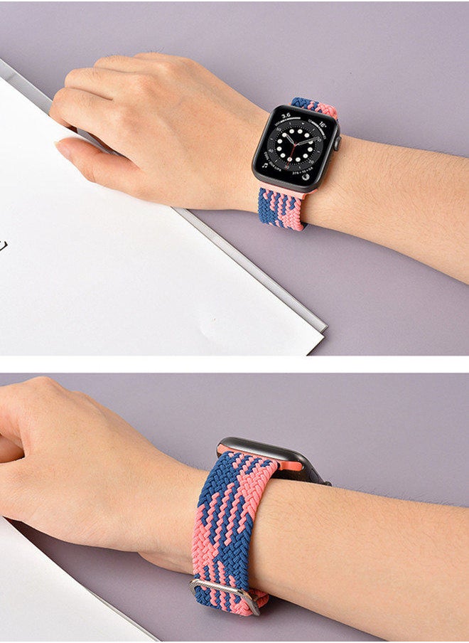 ISank - Nylon Solo Loop Strap Compatible with Apple Watch 45/44/42mm SE /Series 7/6/5/4/3/2/1 Colorful - Image 1