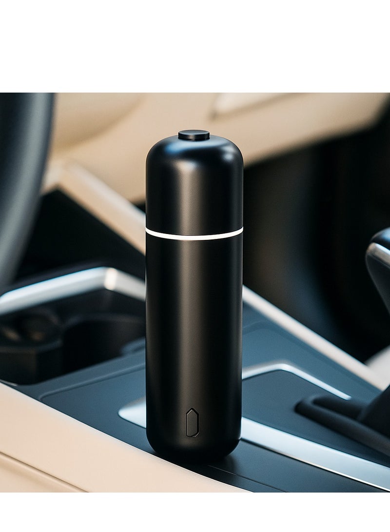 Y&D （Black）High-Value Aroma Diffuser Car Fragrance Car Fragrance Diffuser Fragrance Sprayer A807 Aromatherapy Machine Air freshner Star Top Light Aroma Diffuser Large Capacity Car Glass Fresh Air Aroma Device make environment fresh and clean Spray Car Viewing Aromatherapy Diffuser, Car Air Freshener Diffuser, Long-Lasting Air Freshener Diffuser, Rechargeable Smart Auto On/Off Intelligent Car Diffuser - Image 2