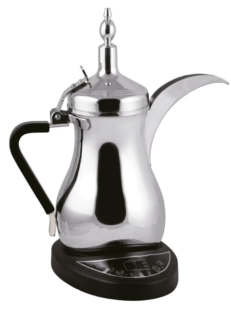 PRIMO PLUS 1-liter electric Saudi coffee pot – made of stainless steel, precise temperature control, indicator light, 1-liter electric Arabic coffee maker, silver - PR620 - Image 1