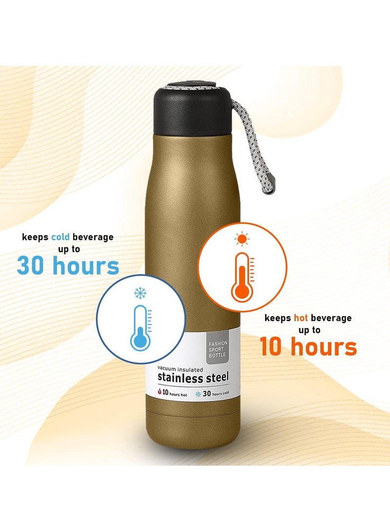 Portable Sports Thermal Water Bottle with Stainless Steel Lid Vacuum Insulated Leakproof Eco Friendly Insulated Cup Keeps Water Hot or Cold