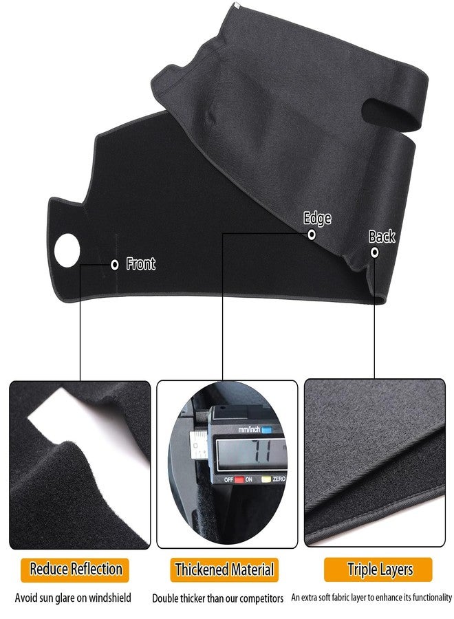 BLIBLIUNIT Dash Cover Custom Fit for 1997-2000 Chevy Chevrolet Silverado/GMC Sierra C1500 C2500 C3500 K1500 K2500 K3500, 1997-1999 GMC Yukon/Chevy Tahoe, Dashboard Cover Mat Pad(97-98, Black) - Image 3