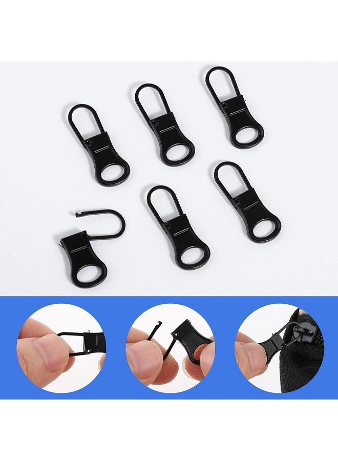6 PCS Replacement Zipper Pull Tabs, Detachable Metal Extender and Repair Kit for Jackets, Jeans, Pants, Coat, Backpacks, Luggage, Suitcase, Purse - Image 4