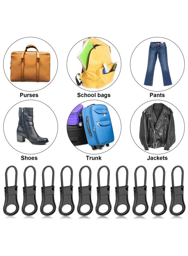 6 PCS Replacement Zipper Pull Tabs, Detachable Metal Extender and Repair Kit for Jackets, Jeans, Pants, Coat, Backpacks, Luggage, Suitcase, Purse - Image 3