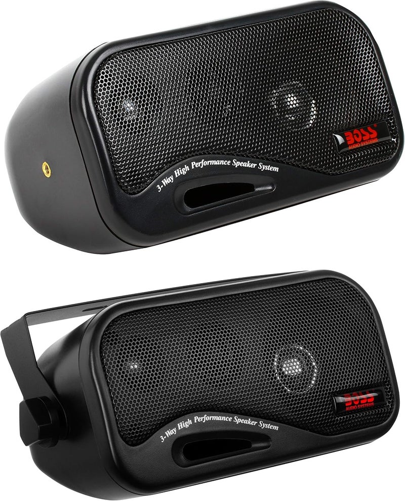 BOSS Audio Systems AVA6200 مكبرات صوت ستيريو مغلقة بحجم 3 بوصة - 200 واط (لكل زوج)، ثلاثي الاتجاه، كامل النطاق، داخلي، خارجي، بحري، تباع في أزواج - Image 2