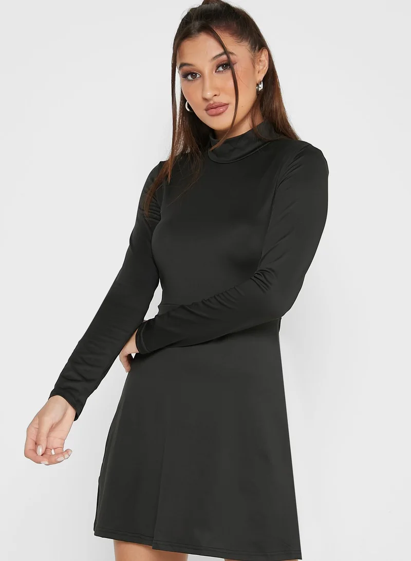 Ginger High Neck Skater Dress