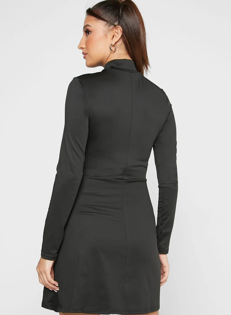 Ginger High Neck Skater Dress
