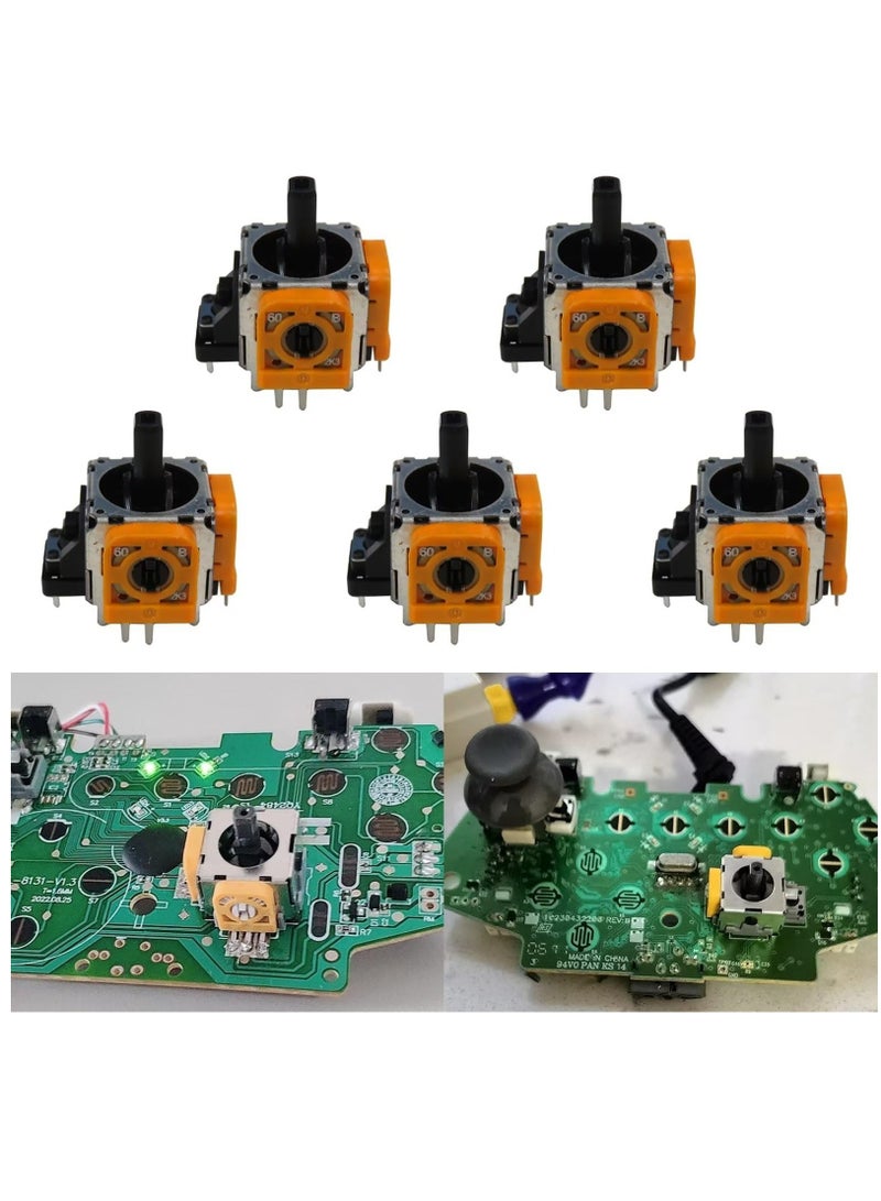 SOLARAE True OEM Quality Joystick Analog Stick Replacement (5-Pack) Compatible with Xbox One, X, S, Elite, PS4, Switch Pro Controllers w Or 10k pots, not for 360 or PS3,  High Precision Accurate - Image 4