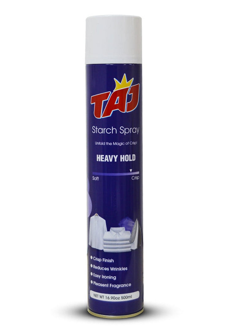 TAJ Heavy Hold Starch Spray 500 ML  - Image 1