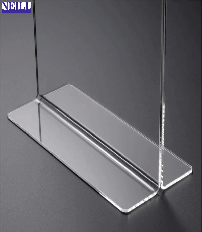 NEILL® Acrylic Sign Holder T Shape Size- 4" x 6" Inches, Pack of 2 Pcs, Double Sided Portrait Display Stand Table Top Perfect for Restaurants, Promotions, Classroom Display signage for Office, Hotel, Party - Image 5