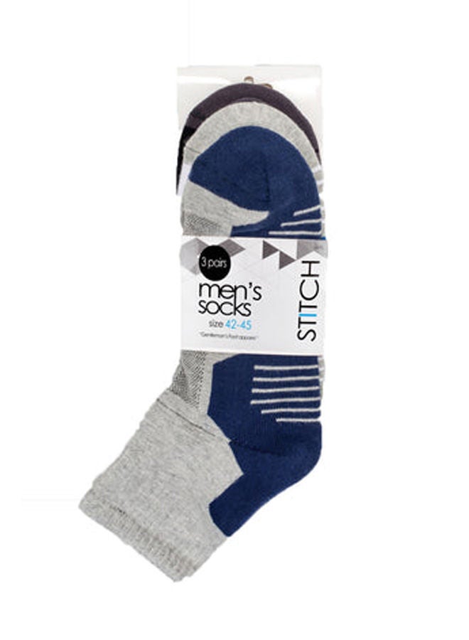 STITCH Men's Pack of 3 Half Terry L-Shape Casual Socks - Image 2