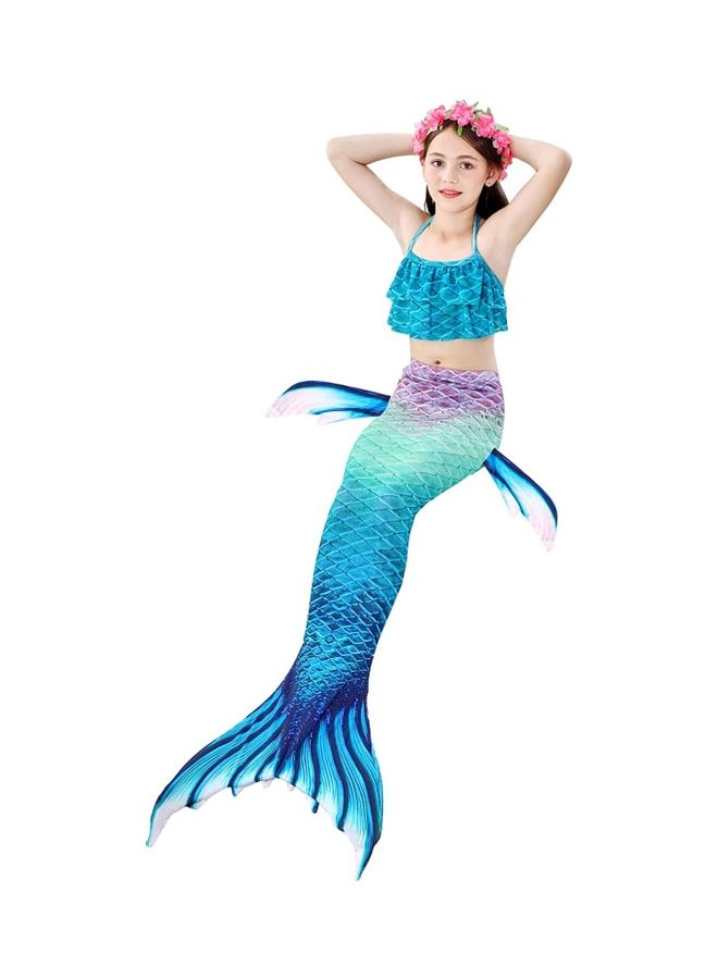 NIBEMINENT 3-Piece Mermaid Cosplay Costume Set 150cm - Image 3