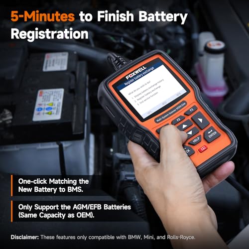 FOXWELL NT510 Elite Scan Tool fit for BMW Scanner Full Diagnostic Tool OBD2 Scanner, All System Bi-Directional Control Code Reader with All Reset Services, Battery Registration Tool fit for BMW Mini - Image 3