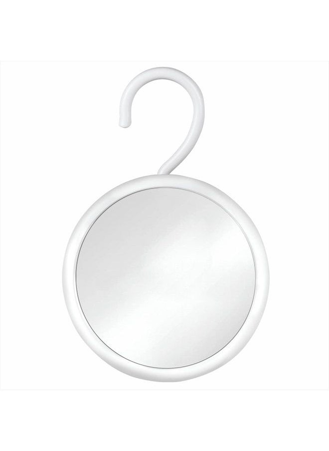 Mirrorvana Hangable Round Fogless Shower Shaving Mirror with 360° Swivel Rotatable Hook for Hanging and Bonus Anti-Fog Spray - Anti Fog Shatterproof Surface 6.7" Diameter  - Image 1