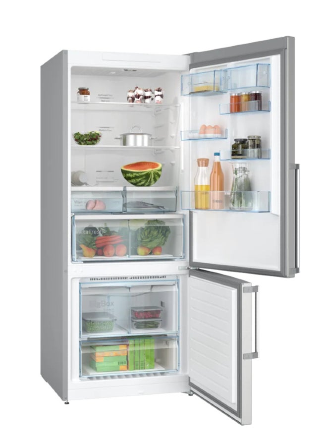 BOSCH Combi Refrigerator, Generation 6, Anti-Fingerprint, 526 Liters 526 L KGN76CI3E8 Silver - Image 2