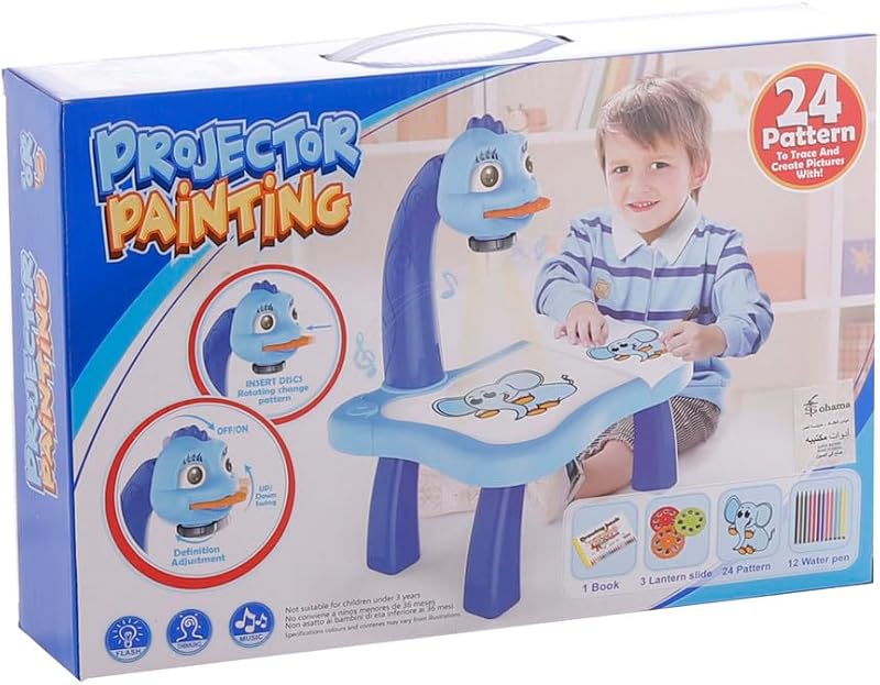 3A Ym6886-2-76 Plastic Projector Painting Toy 40 Pcs For Boys - 3-5 Years Multi Color