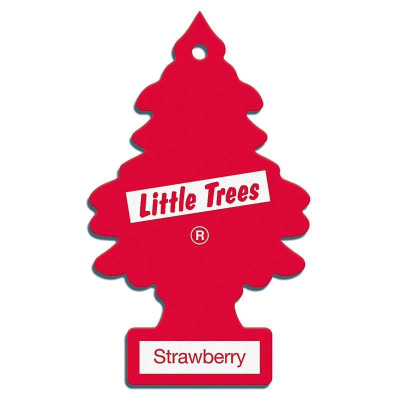 Little Trees Air Freshener Tree MTR0013 Strawberry Fragrance For Car Home Boat Caravan - Single Pack, Red - Image 1