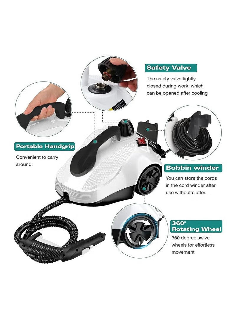 ET-LIFE Steam Cleaner, 5Bar Steam Pressure, 5-8Min Heating Time, 2000W, 2L, for Floor Cleaning/Car Cleaning/Sofa Cleaning/Kitchen Cleaning/Toilet Cleaning/Washer Cleaning/Housekeeping - Image 5