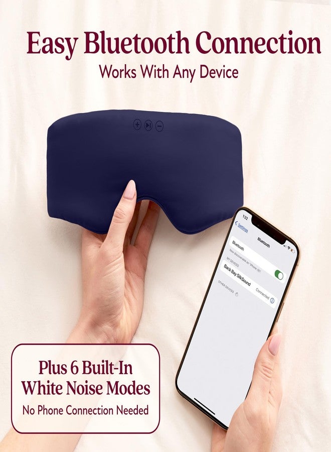 Back Bay Audio SilkSound 100% Mulberry Silk Bluetooth Sleep Mask, Skin-Friendly Sleeping Eyemask with Bluetooth Headphones, Sleep Gifts for Women, Silk Eyemask Headband Headphones for Sleeping Side Speakers - Image 5
