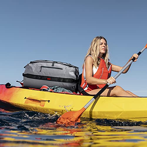 MIER Large Waterproof Duffel Bag Rolltop Dry Backpack Duffle Bags for Kayaking, Rafting, Boating, Swimming, Camping, Travel, Gym, Beach, 60L, Gray - Image 3