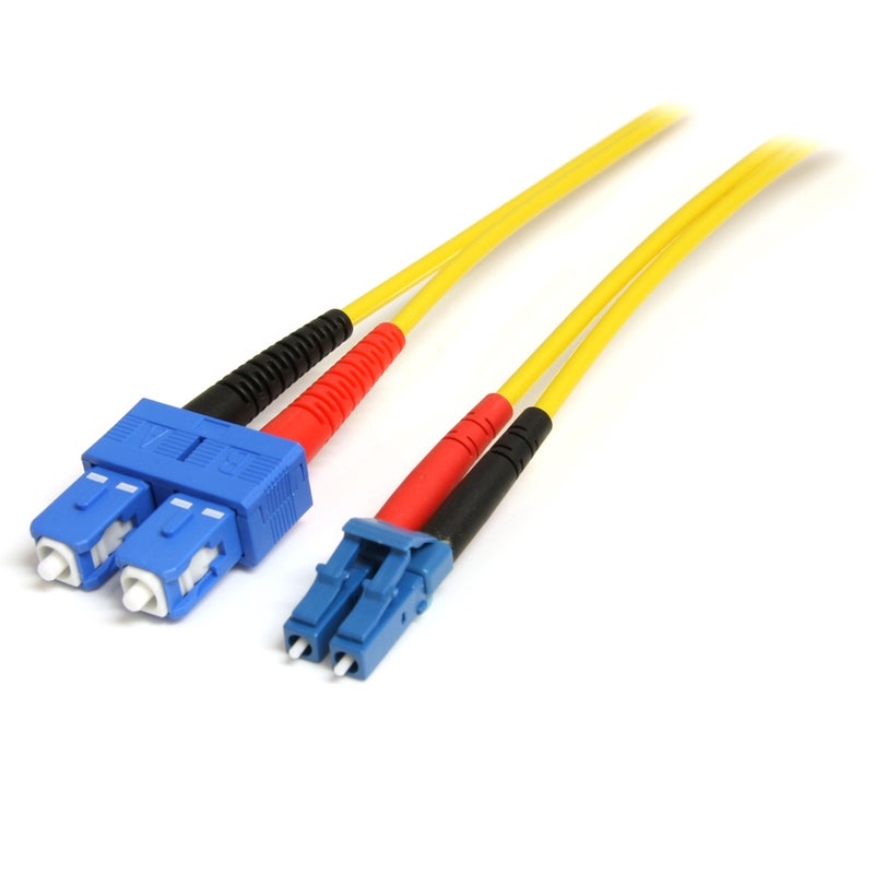 StarTech.com 1m Fiber Optic Cable - Single-Mode Duplex 9/125 LSZH Fiber Jumper Cord - LC/SC - Image 1