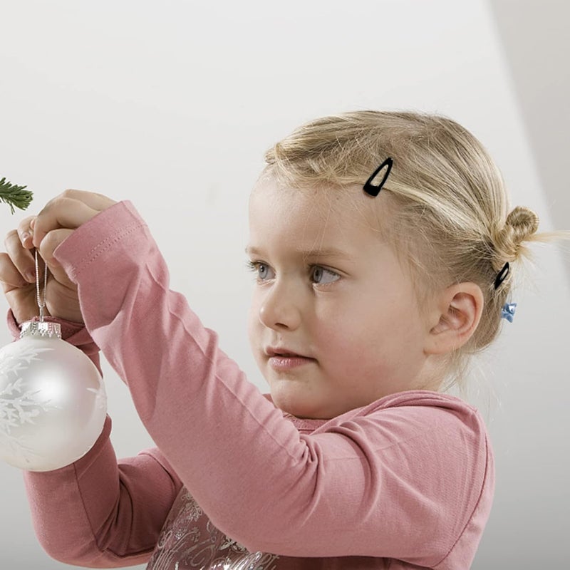 Sky Shine 30 Pcs Black Color 1 Inch Metal Snap Hair Clips for Women & Girls | Hair Barrettes | Non-Slip Durable Hair Accessories - Image 2