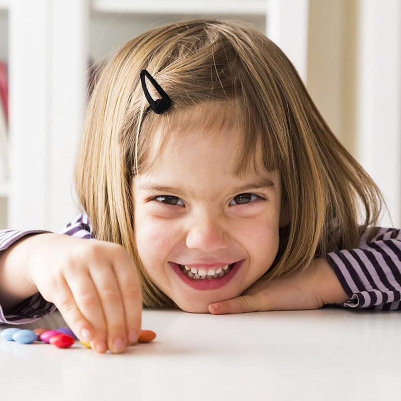 Sky Shine 30 Pcs Black Color 1 Inch Metal Snap Hair Clips for Women & Girls | Hair Barrettes | Non-Slip Durable Hair Accessories - Image 3