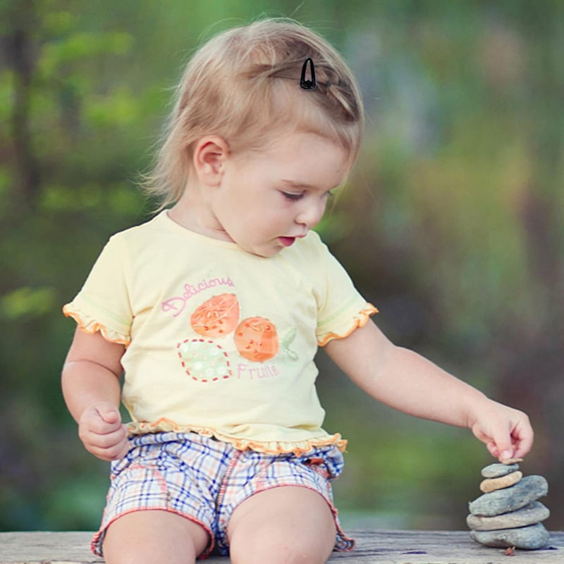 Sky Shine 30 Pcs Black Color 1 Inch Metal Snap Hair Clips for Women & Girls | Hair Barrettes | Non-Slip Durable Hair Accessories - Image 5