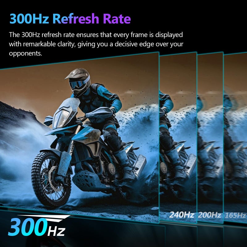 Z Z-Edge شاشة الألعاب المنحنية Z-Edge 27'' 300Hz (DP1.4 * 2)، 1ms، FHD، FreeSync، 240Hz (HDMI2.0 * 2)، 16:9 شاشة LED للألعاب، قابل للتعديل، 1500R VA، 4000:1، VESA 100 * 100mm (كابل DP متضمن) - Image 2