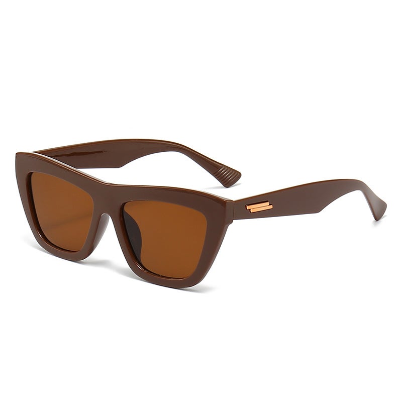 Generic Polygonal Sunglasses UV Protection 2024 Womens Fashion Coffee tea tablets 