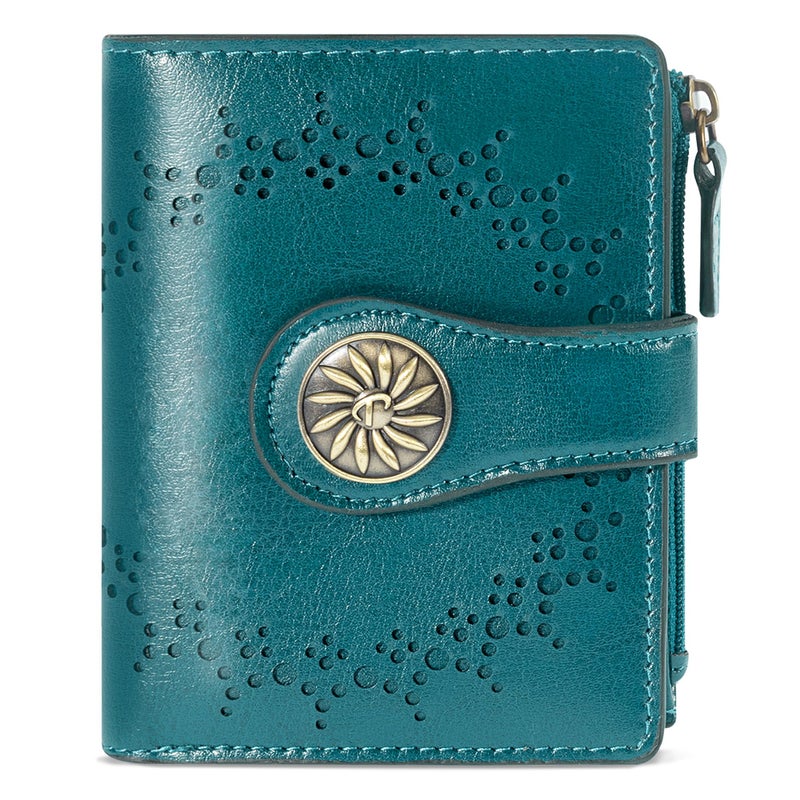 Tipmile Small Wallet for Women Bifold RFID Blocking Card Holder Leather Wallets with Zipper Coin Pocket - Image 1