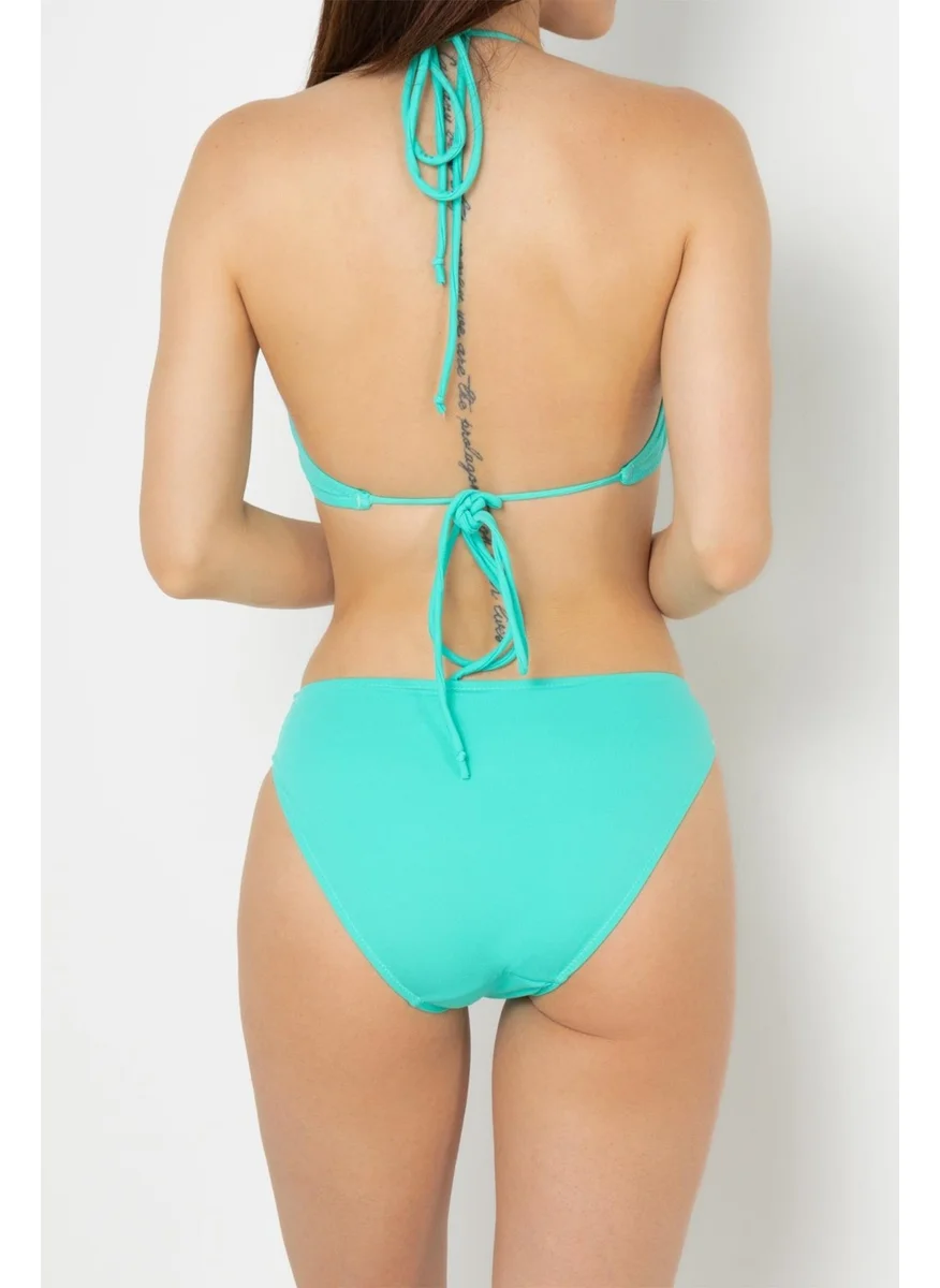 دو رى مى Tie Detailed Normal Waist Bikini Set