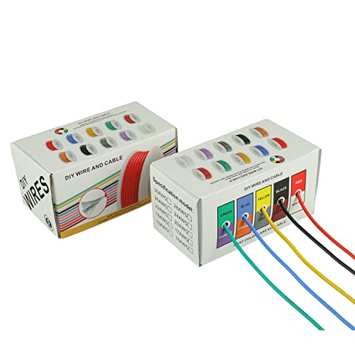 BOJACK 16 AWG Flexible Silicone Wire Electric Wire Hook up Wire Kit 300V Cables with Plus 20 φ4mm Heat Shrink Tubings and a Mini Wire Stripper(5 Colors 13.12Ft Each Color, 16AWG) - Image 4