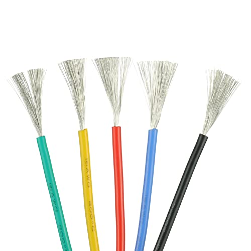 BOJACK 16 AWG Flexible Silicone Wire Electric Wire Hook up Wire Kit 300V Cables with Plus 20 φ4mm Heat Shrink Tubings and a Mini Wire Stripper(5 Colors 13.12Ft Each Color, 16AWG) - Image 5