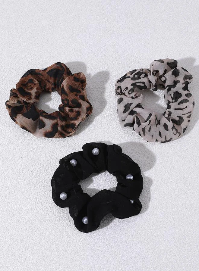 Take Two  Set of 3 - Printed Hair Scrunchies for Women | Best Price UAE