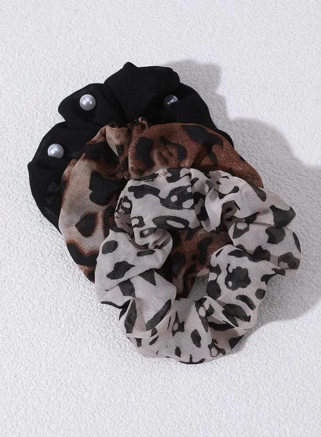Take Two  Set of 3 - Printed Hair Scrunchies for Women | Best Price UAE