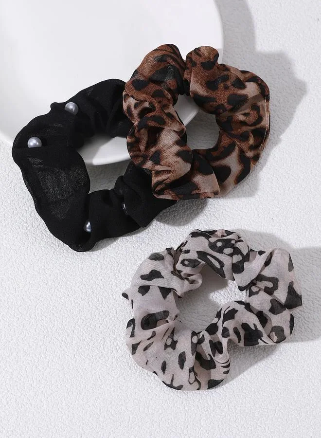 Take Two  Set of 3 - Printed Hair Scrunchies for Women | Best Price UAE