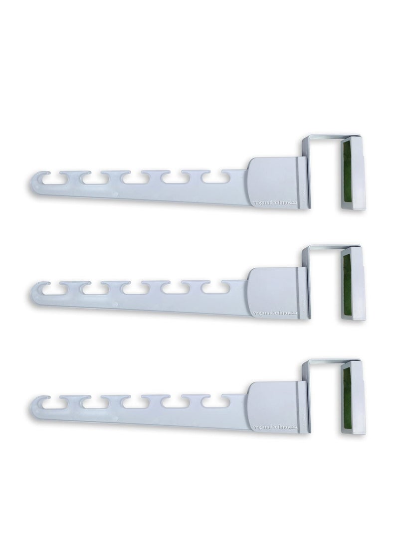 Excefore Back to School, The Door Hanger, Decorative Organizer hooks for Clothes, Coat, Hat, belt, Towels, 5 Slots, Holds up to 10 Garments Each, for Home or Office Use, White  - Image 1