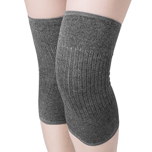 Clobeau Men Women Cashmere Knee Braces Supports Leg Warmer Winter Warm Thermal Wool Cycling Ski Running Knee Brace Pad Thicken Knees Pads Sleeve Knees Warmers 1 Pair - Image 1