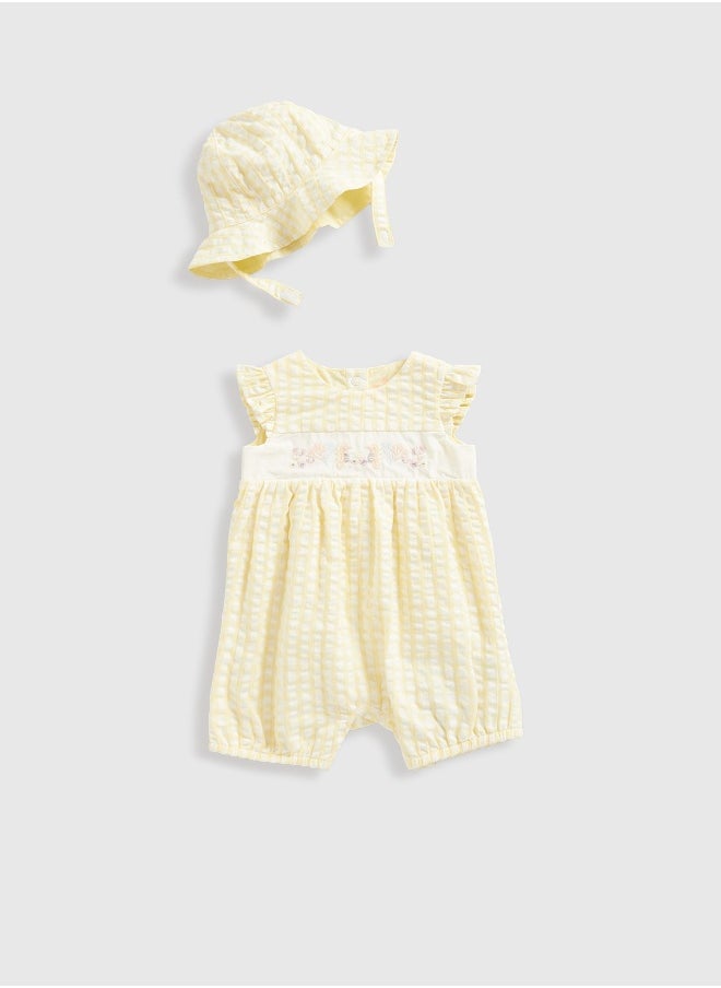 Yellow Romper and Hat Set - pzsku/Z6B6E9D0DF18AE42DF171Z/45/_/1719814387/c065b218-39df-4e11-adcf-e82e39a39782