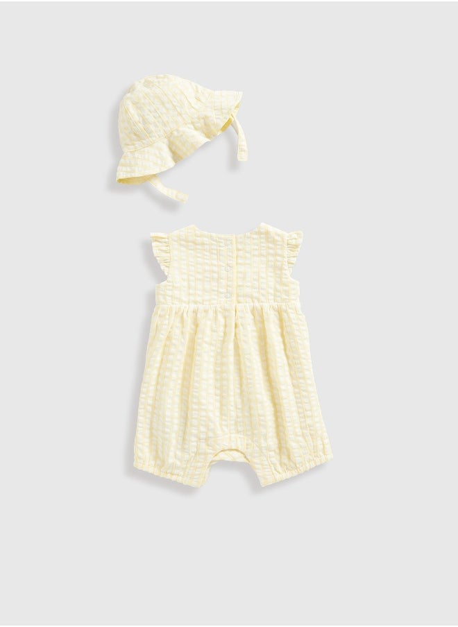 Yellow Romper and Hat Set - pzsku/Z6B6E9D0DF18AE42DF171Z/45/_/1719814406/bb6240a3-5704-48fb-bf3f-aa8680d44e0b